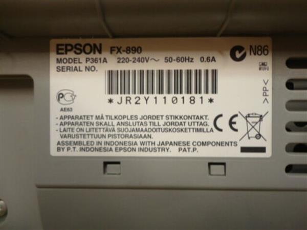 Grote foto epson fx890 usb matrix printer 18 pin usb parallel arztdrucker computers en software printers