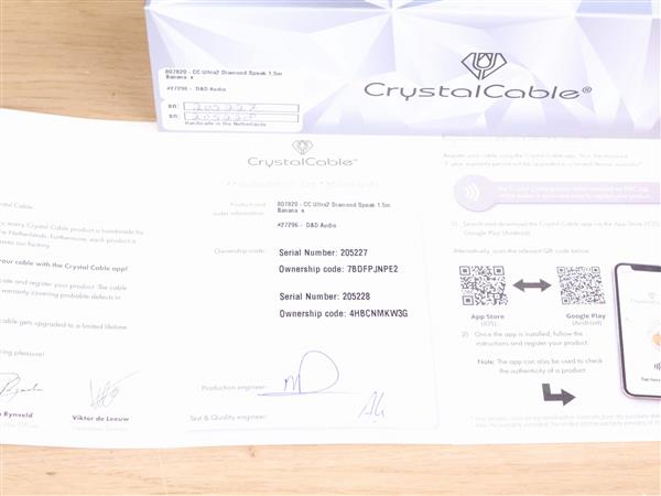 Grote foto crystal cable ultra2 diamond high end audio speaker cables 1 5 metre audio tv en foto onderdelen en accessoires