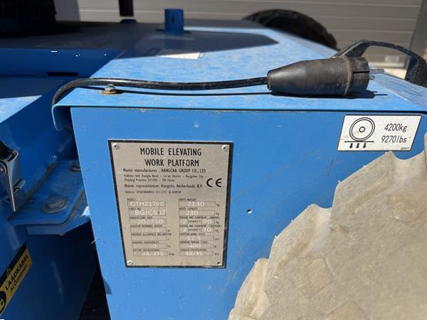 Grote foto hangcha gthz170c elektrische kniktelescoophoogwerker bj 2023 slechts 123 uur doe het zelf en verbouw hoogwerkers
