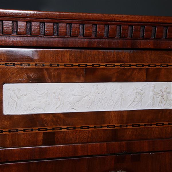 Grote foto secretaire abattant of klepbureau met 5 biscuit panelen prachtig ingelegd ca 1790 no.260650 antiek en kunst overige in antiek gebruiksvoorwerpen