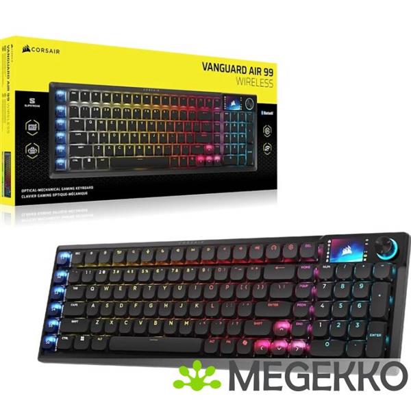 Grote foto corsair vanguard air 99 wireless opx low profile qwerty us zwart computers en software toetsenborden