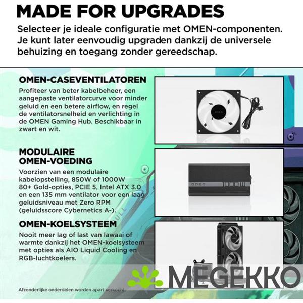 Grote foto hp omen 35l gt16 0168nd core ultra 7 rtx5060 ti gaming desktop computers en software overige computers en software