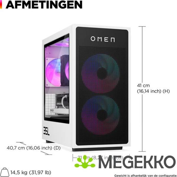 Grote foto hp omen 35l gt16 0168nd core ultra 7 rtx5060 ti gaming desktop computers en software overige computers en software
