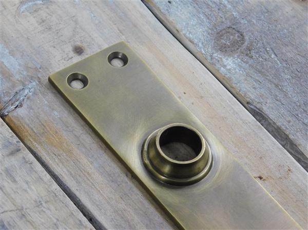 Grote foto 1 lange deurplaat messing gepatineerd cova gesloten plaat. doe het zelf en verbouw materialen en producten