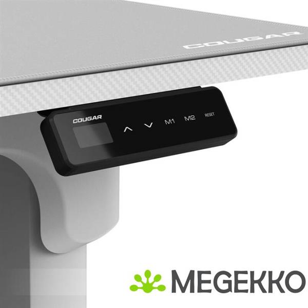 Grote foto cougar gaming e grav 160 hoogte verstelbaar bureau wit huis en inrichting stoelen