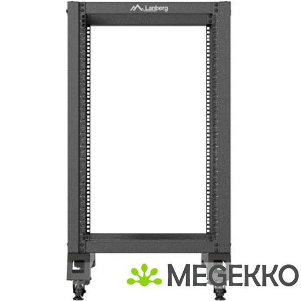 Grote foto lanberg or01 6818 b rack 18u vrijstaande rek zwart computers en software behuizingen en kasten