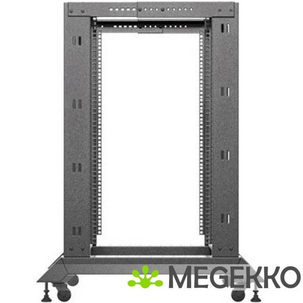 Grote foto lanberg or01 6818 b rack 18u vrijstaande rek zwart computers en software behuizingen en kasten