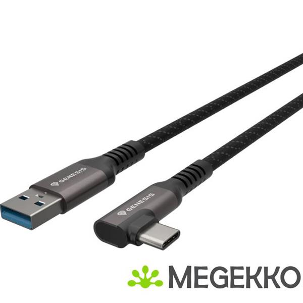 Grote foto genesis nvc 2221 usb kabel usb 3.2 gen 1 3.1 gen 1 5 m usb a usb c zwart grijs computers en software overige computers en software