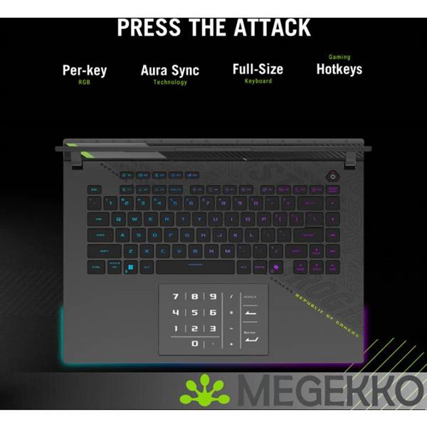 Grote foto asus rog strix g16 g614fr s5252w 16 amd ryzen 9 rtx 5070 ti gaming laptop computers en software overige computers en software