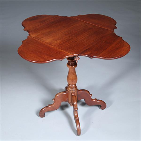 Grote foto hollands willem iii vierkant flappen tafeltje ca 1870 in massief mahonie no.422425 antiek en kunst stoelen en banken