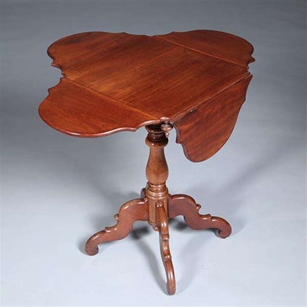 Grote foto hollands willem iii vierkant flappen tafeltje ca 1870 in massief mahonie no.422425 antiek en kunst stoelen en banken