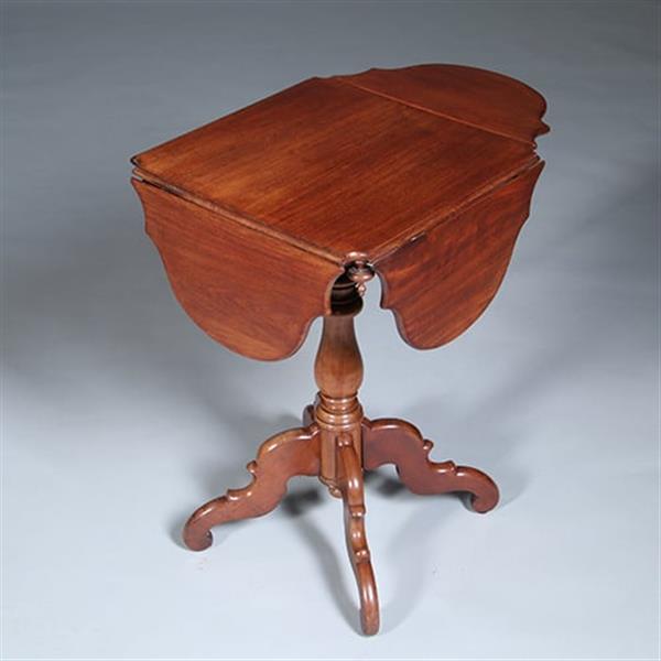 Grote foto hollands willem iii vierkant flappen tafeltje ca 1870 in massief mahonie no.422425 antiek en kunst stoelen en banken