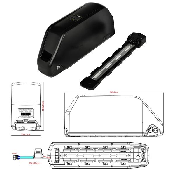 Grote foto 48v 25ah 1200wh e bike accu incl lader 5 pin fietsen en brommers elektrische fietsen