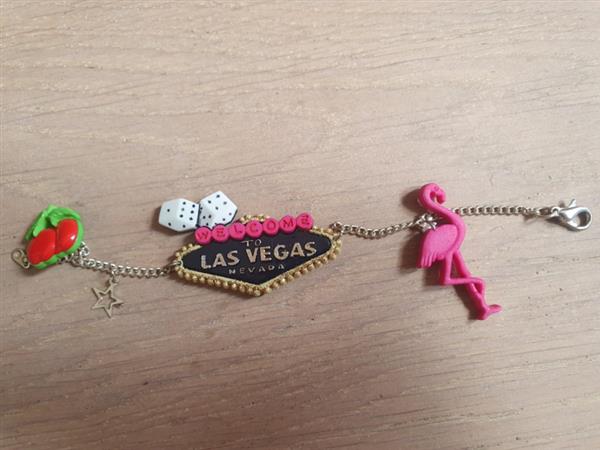 Grote foto bow and crossbones vegas bracelet. kleding dames sieraden
