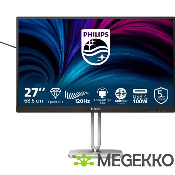 Grote foto philips 27b2u4601 00 27 quad hd 120hz ips usb c 100w monitor computers en software overige computers en software