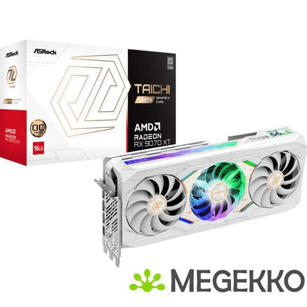 Grote foto asrock taichi radeon rx 9070 xt white 16gb oc amd gddr6 computers en software videokaarten