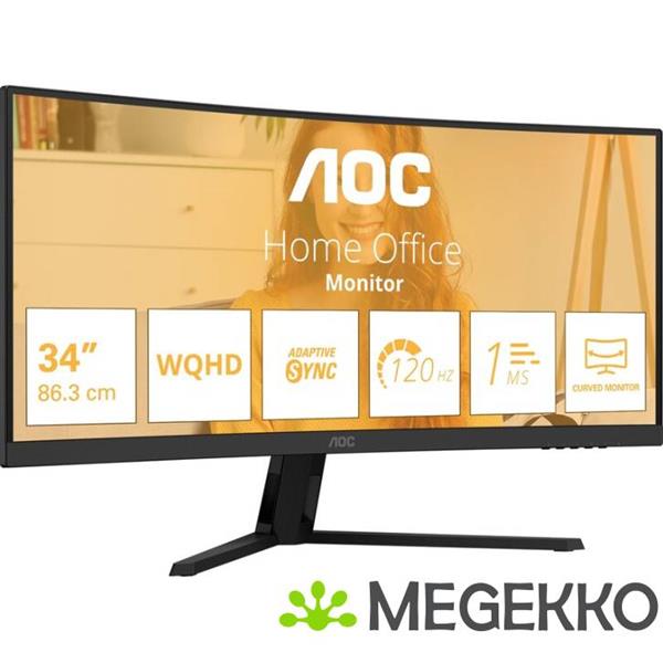 Grote foto aoc b3 cu34b3e 34 wide quad hd 120hz va monitor computers en software overige computers en software