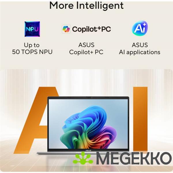 Grote foto asus vivobook s14 m3407ga sf5ndw 14 copilot pc amd ryzen ai 7 computers en software overige computers en software