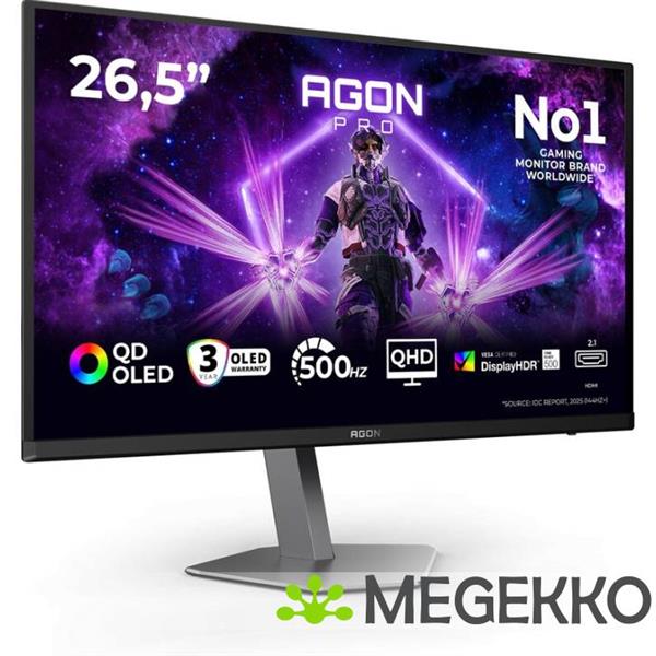 Grote foto aoc ag276qkd2 27 qhd 500hz oled monitor computers en software overige computers en software
