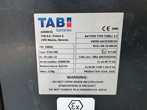 Grote foto exv 14 c demo atex ex miretti 2g zone 1 3d zone 22 new battery doe het zelf en verbouw hefwerktuigen