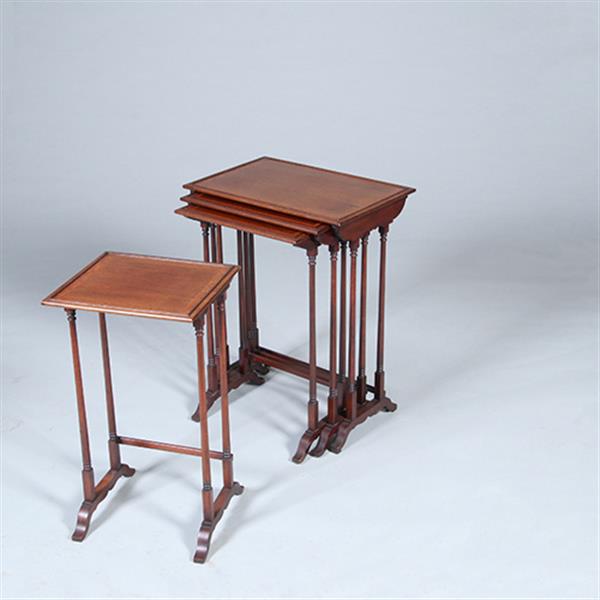 Grote foto mahonie 4 delig engels mimiset alle bladen met ingelegd met satijnhouten biezen ca 1900 no.422430 antiek en kunst stoelen en banken