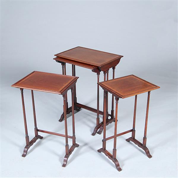 Grote foto mahonie 4 delig engels mimiset alle bladen met ingelegd met satijnhouten biezen ca 1900 no.422430 antiek en kunst stoelen en banken