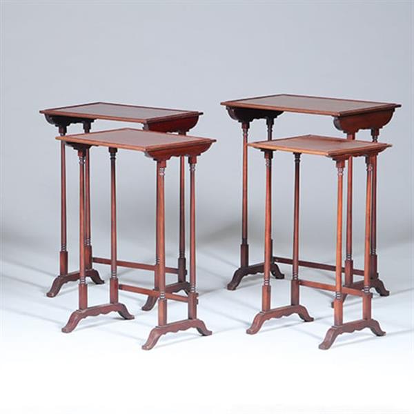 Grote foto mahonie 4 delig engels mimiset alle bladen met ingelegd met satijnhouten biezen ca 1900 no.422430 antiek en kunst stoelen en banken