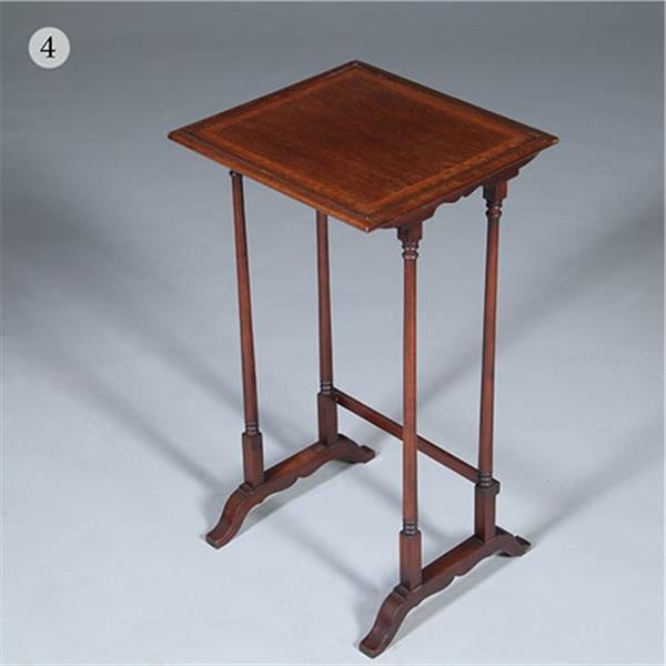 Grote foto mahonie 4 delig engels mimiset alle bladen met ingelegd met satijnhouten biezen ca 1900 no.422430 antiek en kunst stoelen en banken