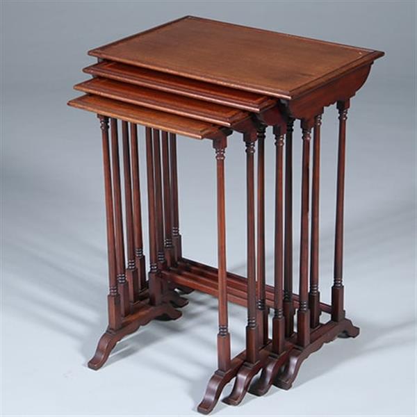 Grote foto mahonie 4 delig engels mimiset alle bladen met ingelegd met satijnhouten biezen ca 1900 no.422430 antiek en kunst stoelen en banken