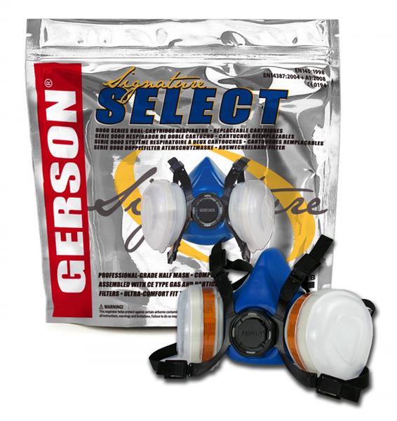 Grote foto gerson reusable halfgelaatsmasker 9211e2b 9311e2b met verwisselbare patronen en voorfilters a2 ffp2 doe het zelf en verbouw materialen en producten