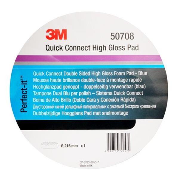 Grote foto 3m 50708 quick connect dubbelzijdige ultrafine blauw poets wafelpad 216 mm 3m 50708 doe het zelf en verbouw materialen en producten