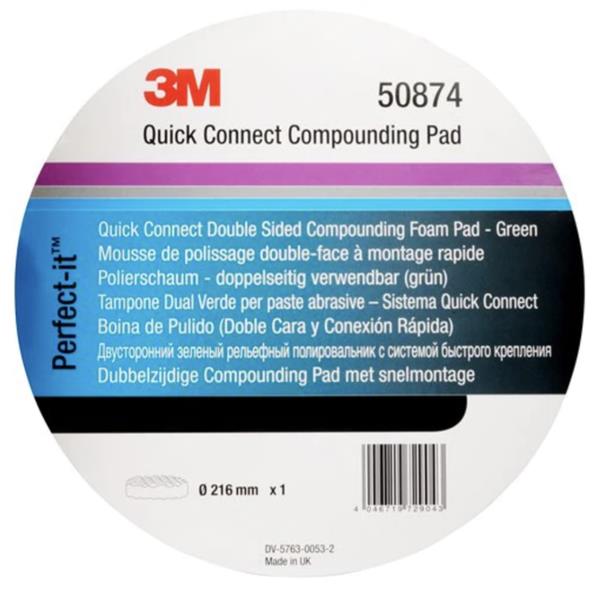 Grote foto 3m 50874 quick connect dubbelzijdige poets wafelpad groen 216mm 3m 50874 doe het zelf en verbouw materialen en producten