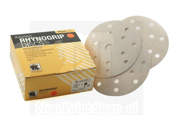 Grote foto colad of indasa plus line schuurschijven 150 mm klittenband 8 6 1 gaten 50 of 100 stuks 3680xxxx10 doe het zelf en verbouw materialen en producten