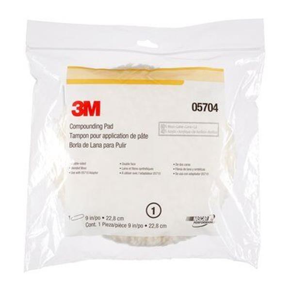 Grote foto 3m 05704 super buff iii 2 2 buffing pad opschroefbaar 203mm dubbelzijdige wollen pad per stuk 3m 057 doe het zelf en verbouw materialen en producten