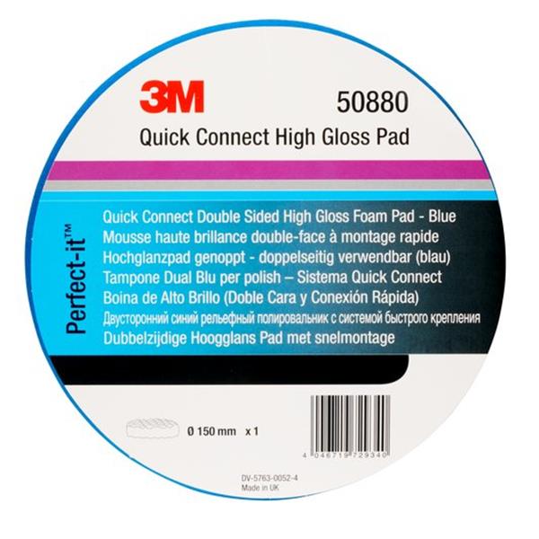 Grote foto 3m 50880 quick connect dubbelzijdige ultrafine blauw se poets wafelpad 150 mm 3m 50880 doe het zelf en verbouw materialen en producten