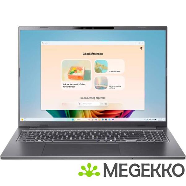 Grote foto acer aspire 16 ai a16 61m r11y 16 amd ryzen ai 5 330 laptop computers en software overige computers en software