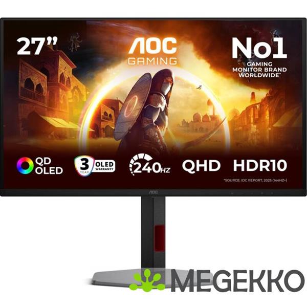Grote foto aoc q27g4zdr 27 quad hd 240hz oled monitor computers en software overige computers en software