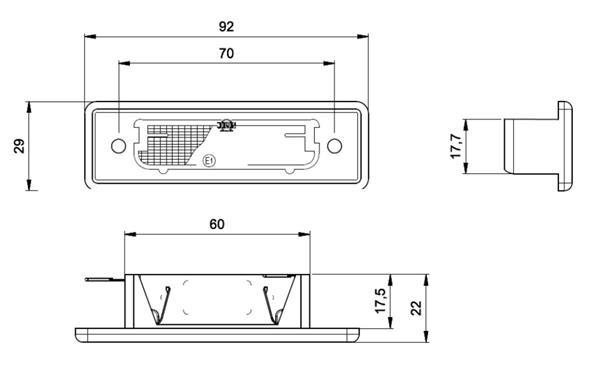 Grote foto jokon kentekenverlichting k570 inbouw links 12 24v caravans en kamperen caravan accessoires