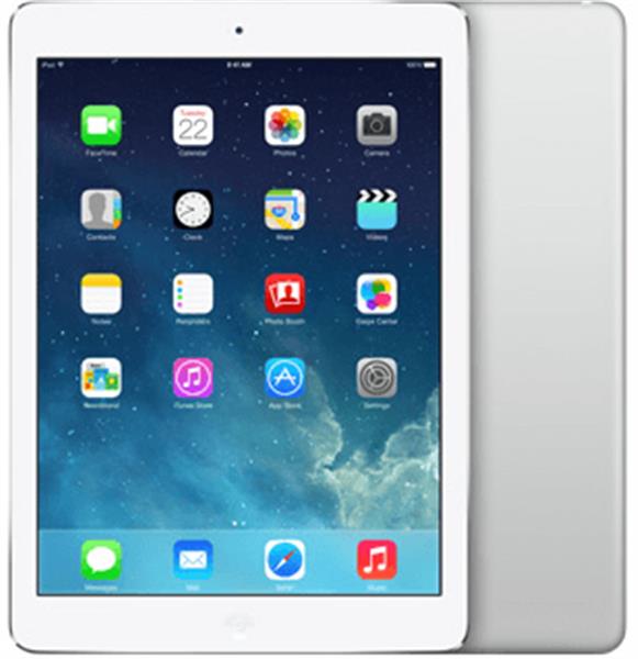 Grote foto apple ipad air 9.7 16gb model 2013 wit zilver wifi 4g garantie telecommunicatie tablets