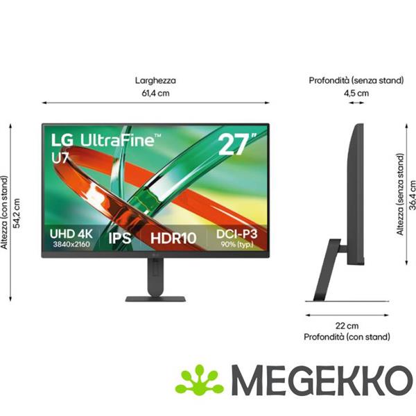 Grote foto lg ultrafine 27u711b b 27 4k ips monitor computers en software overige computers en software