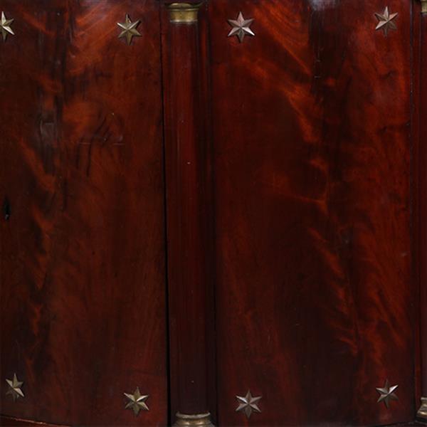 Grote foto franse empire demi lune buffet in mahonie met bloemmahonie ca 1810 no.431520 antiek en kunst stoelen en banken