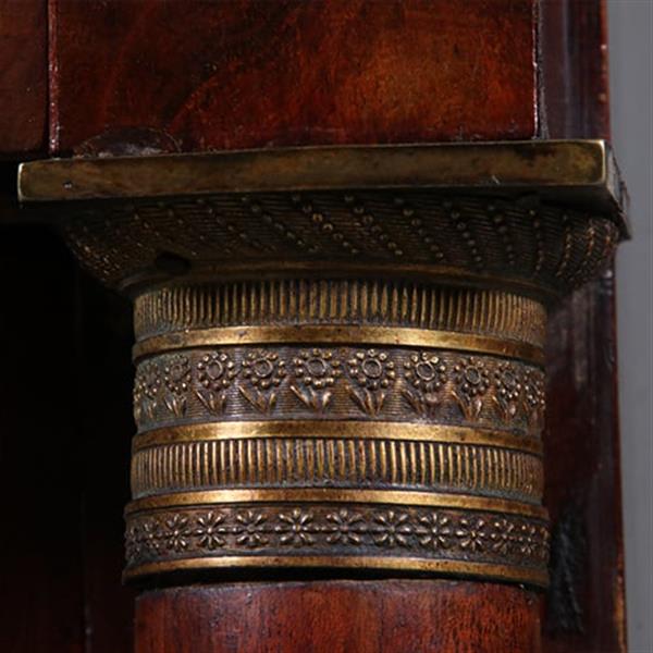 Grote foto opvallend kleine fraaie hollandse empire commode met 4 laden en 2 zuilen ca 1810 no.431525 antiek en kunst stoelen en banken