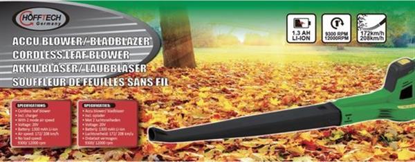 Grote foto h fftech draadloze bladblazer accu doe het zelf en verbouw gereedschappen en machines