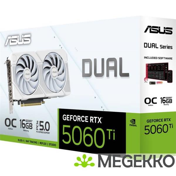 Grote foto asus geforce rtx 5060 ti dual rtx5060ti o16g white computers en software videokaarten