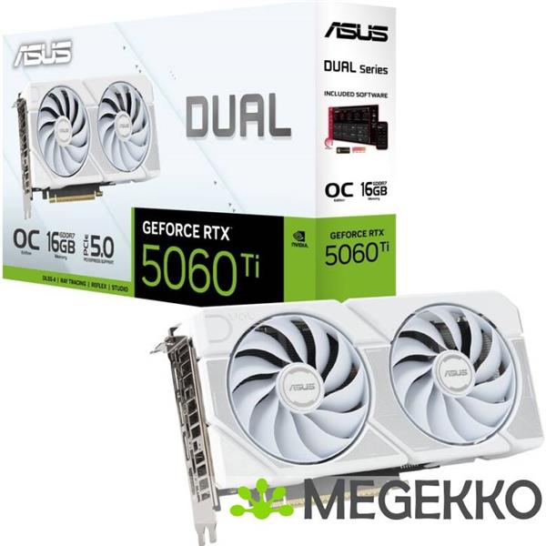 Grote foto asus geforce rtx 5060 ti dual rtx5060ti o16g white computers en software videokaarten