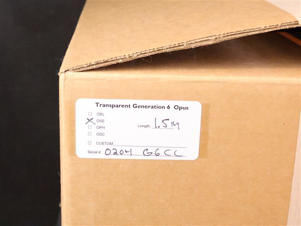 Grote foto transparent opus generation 6 high end audio interconnects rca 1 5 metre audio tv en foto onderdelen en accessoires