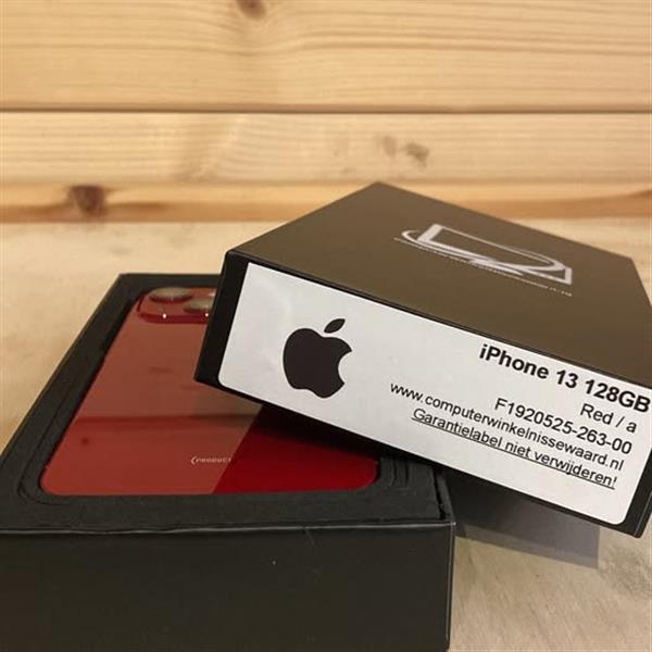 Grote foto apple iphone 13 model 2021 rood 128gb 6 1 als nieuw 24 maanden garantie op op telecommunicatie apple iphone