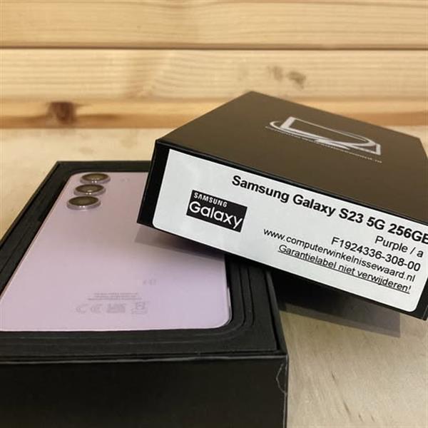 Grote foto samsung galaxy s23 model 2023 5g 256gb paars als nieuw 24 maanden garantie computers en software overige computers en software