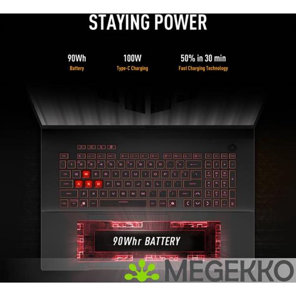 Grote foto asus tuf gaming a18 fa808um s8132w 18 amd ryzen 7 rtx 5060 gaming laptop computers en software overige computers en software
