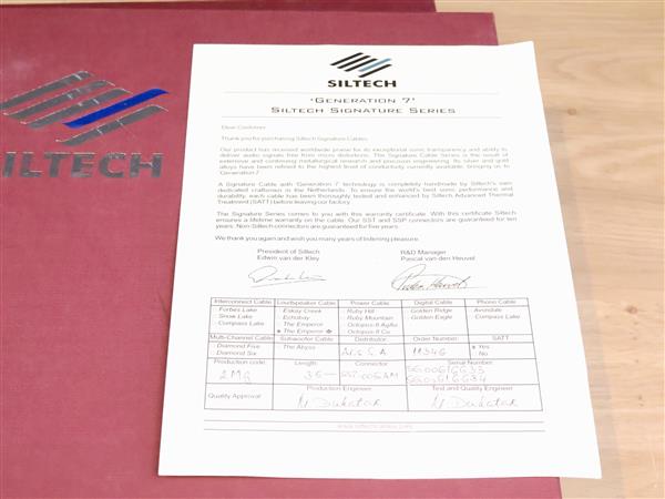 Grote foto siltech emperor crown g7 royal signature high end audio speaker cables 3 5 metre audio tv en foto onderdelen en accessoires